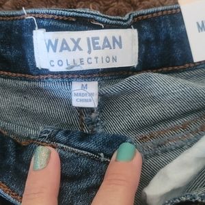 Wax jean shorts